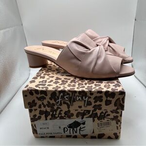 French Sole FS NY Womens Beach Mule 1083 heels size 8 EUC pink